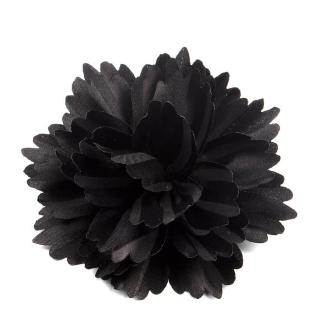 Black floral hair clip